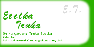 etelka trnka business card